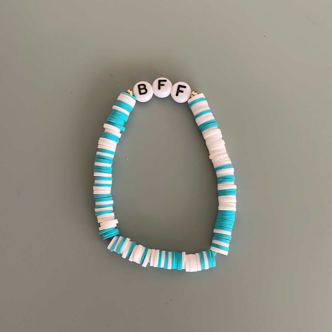 Blue and white bff bracelet